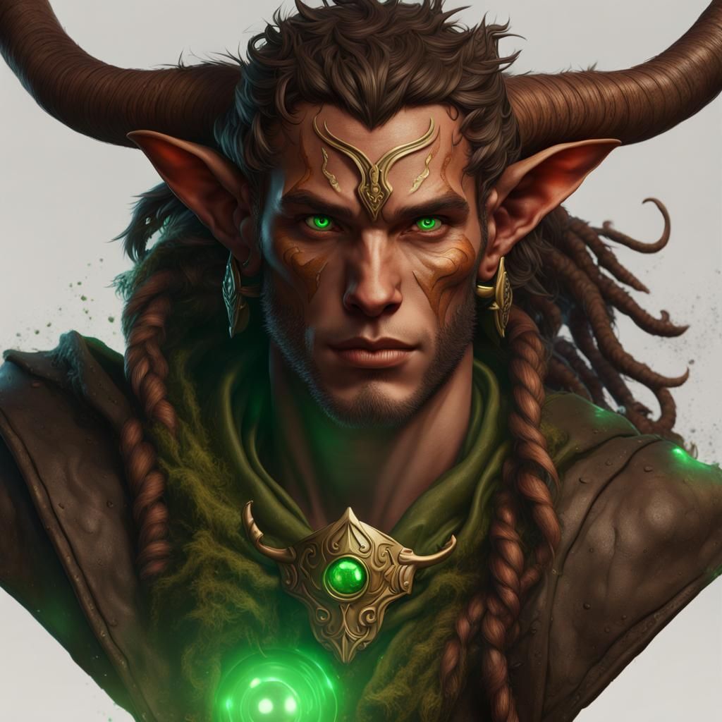 Tiefling Druid Fantasy Art in Unreal Engine 5