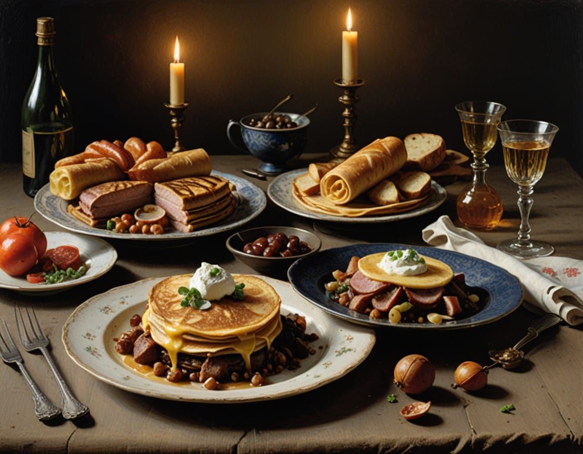 Delicate Breton Crêpe with Rustic French Impressionist Flair