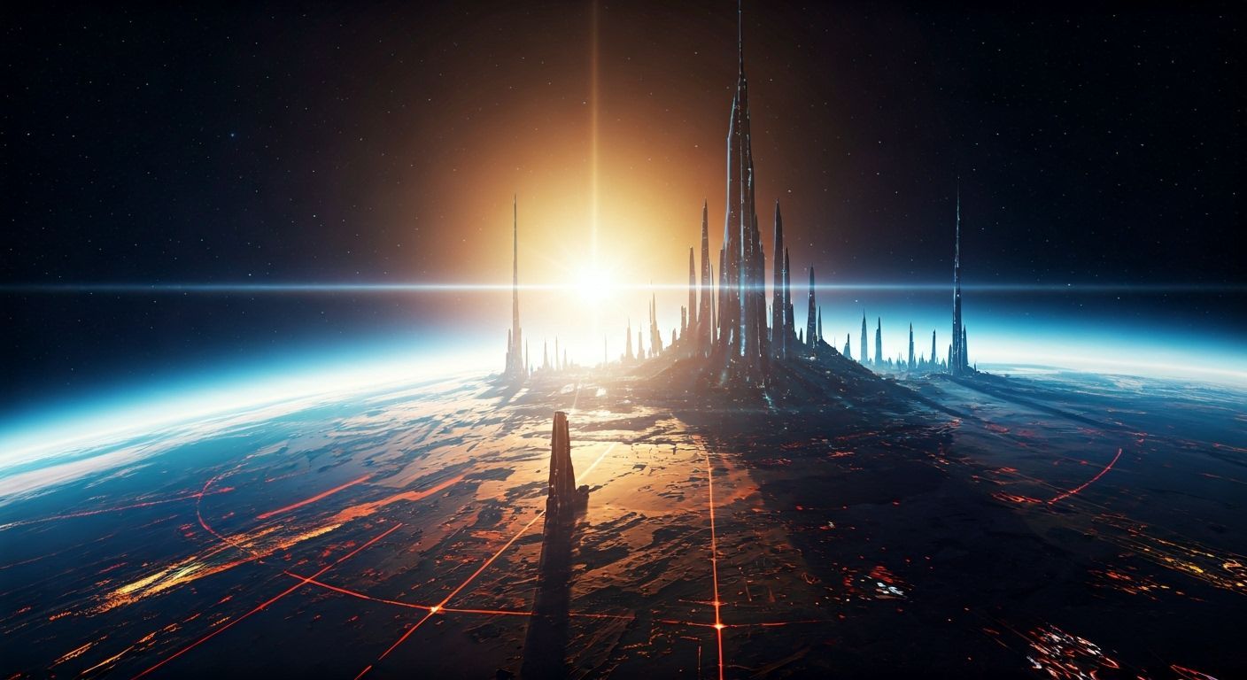 Alien Metropolis Blankets Vibrant Planet From Space