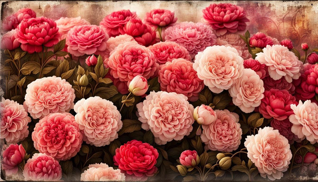 Vintage Roses in French Mixed Media Style