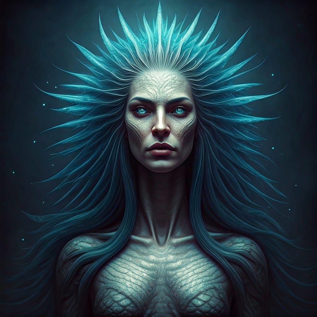 Surreal Mythical Creature in a Dramatic Landscape