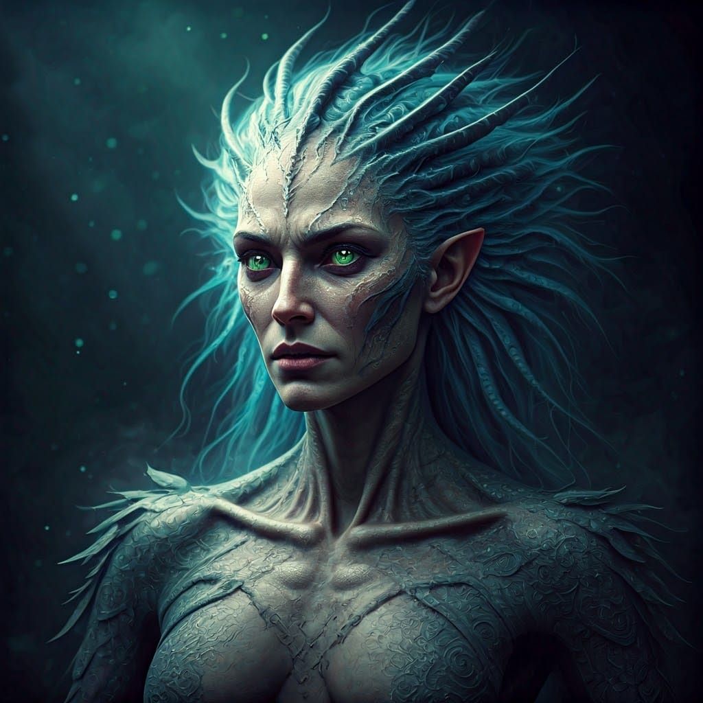 Enigmatic Selkie in Ethereal Tides