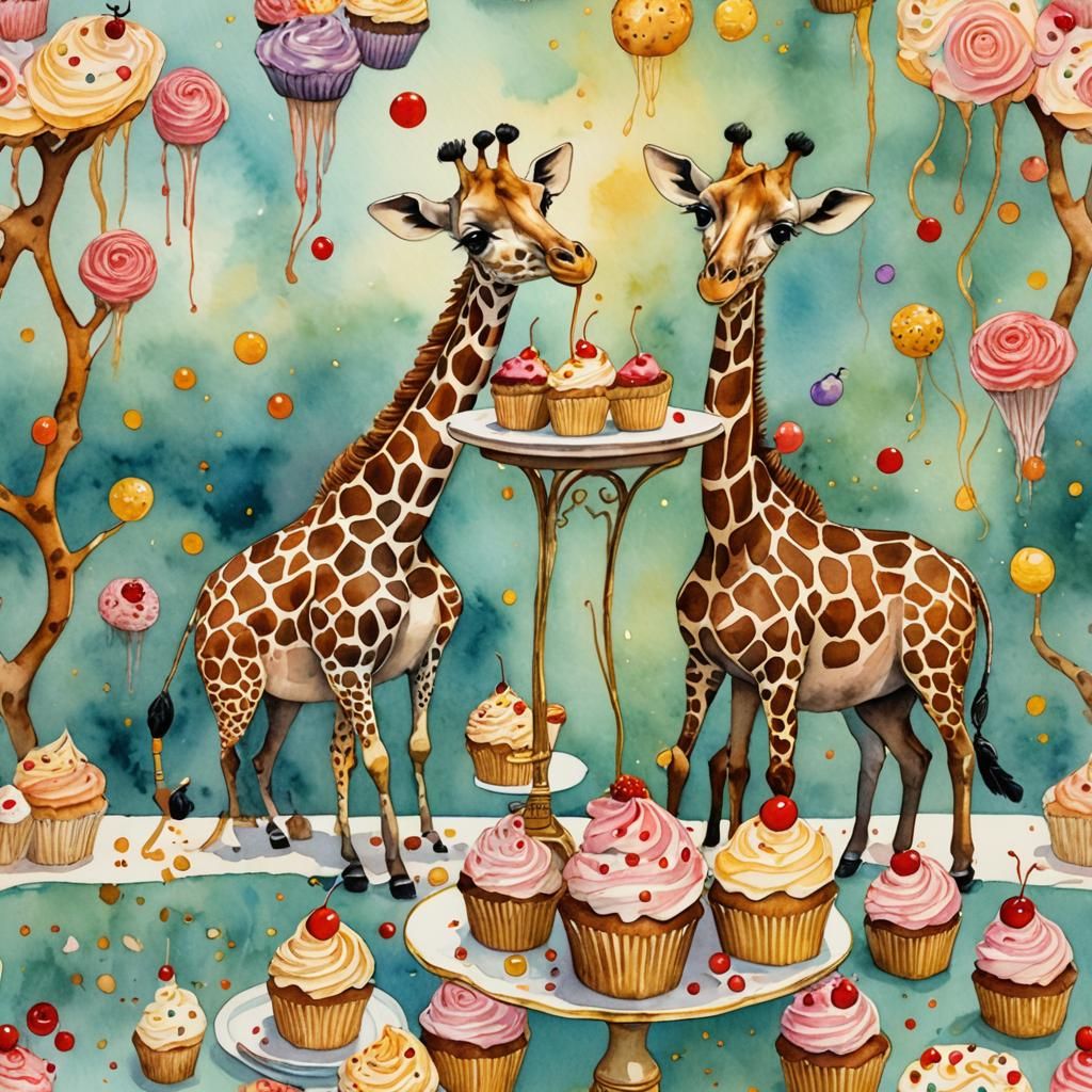 Anteaters and Cupcakes: A Whimsical Watercolor Illustration
