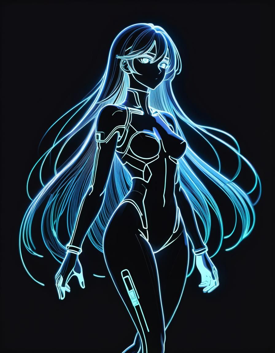 Invisible translucent female form