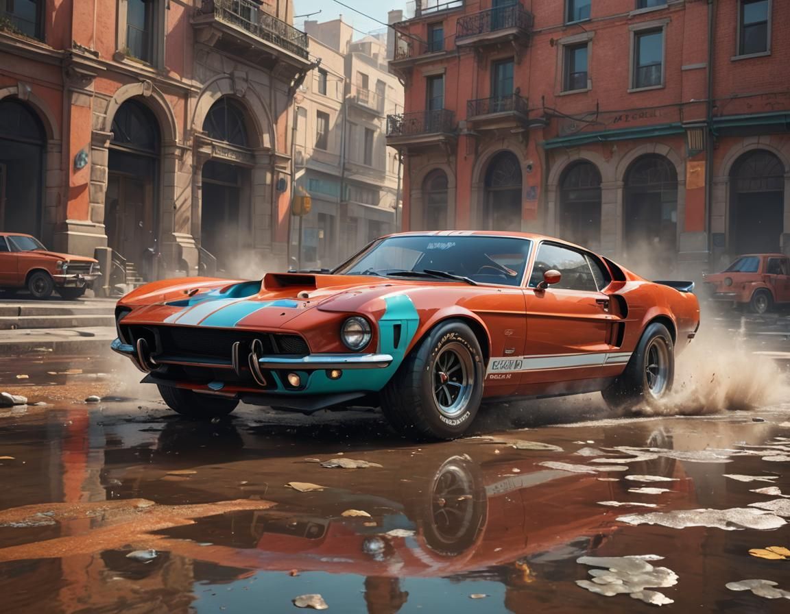 Red 1969 Ford Fontenelle GT Concept Art