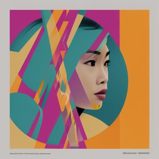 Filipina Girl in Pop Art Screen Print Style