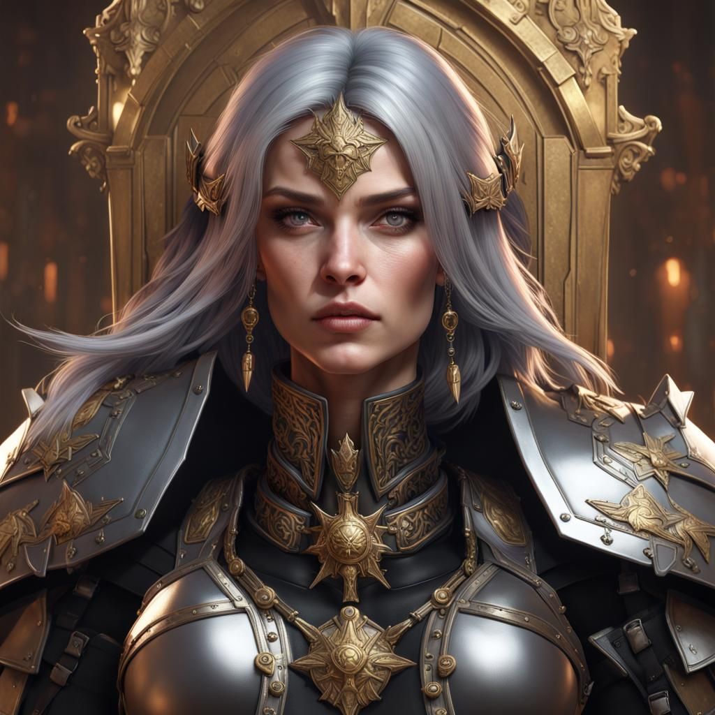 Sisters of Battle Portrait in Golden Throne