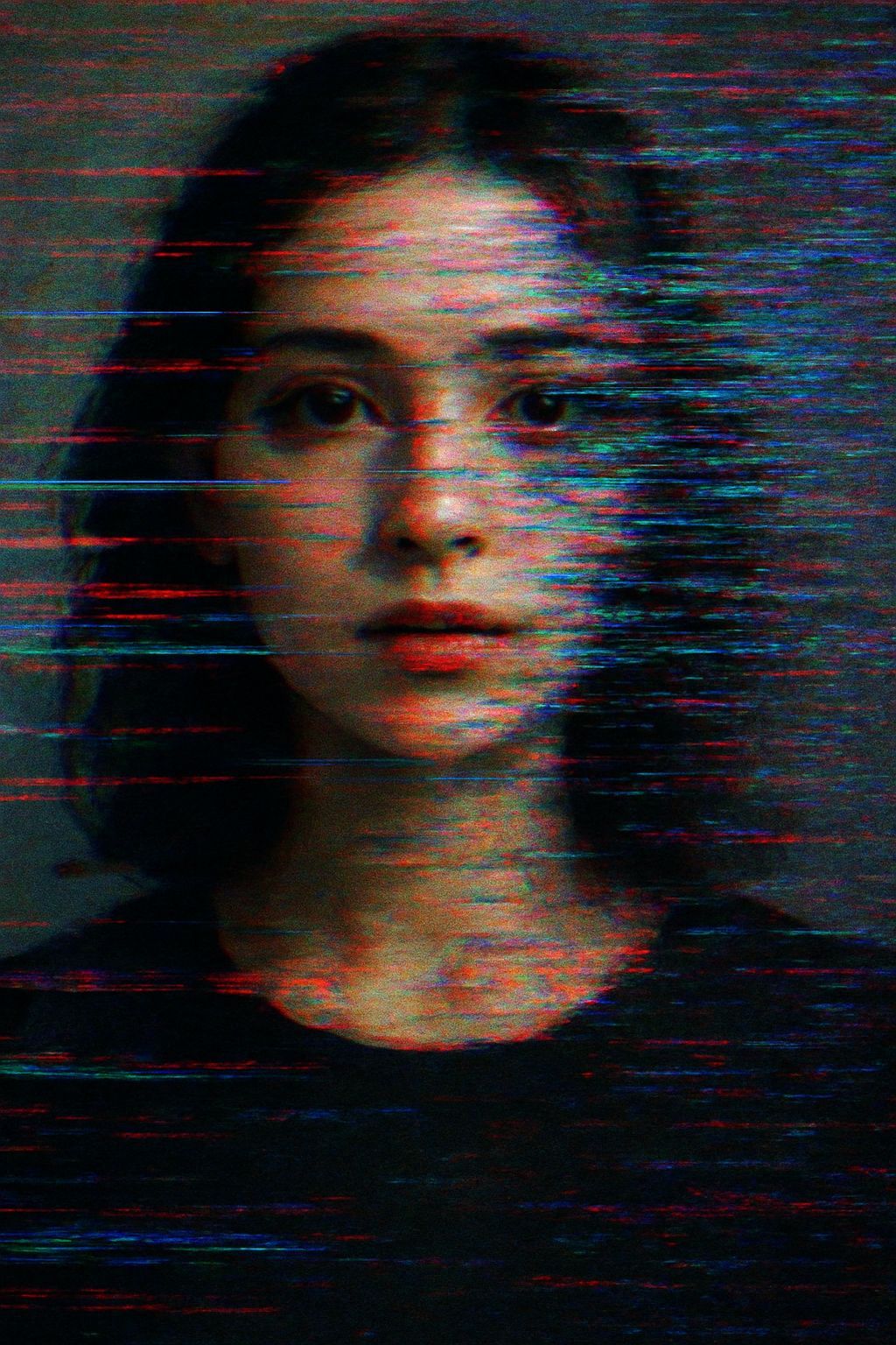 Glitch Portrait in Digital Art Style