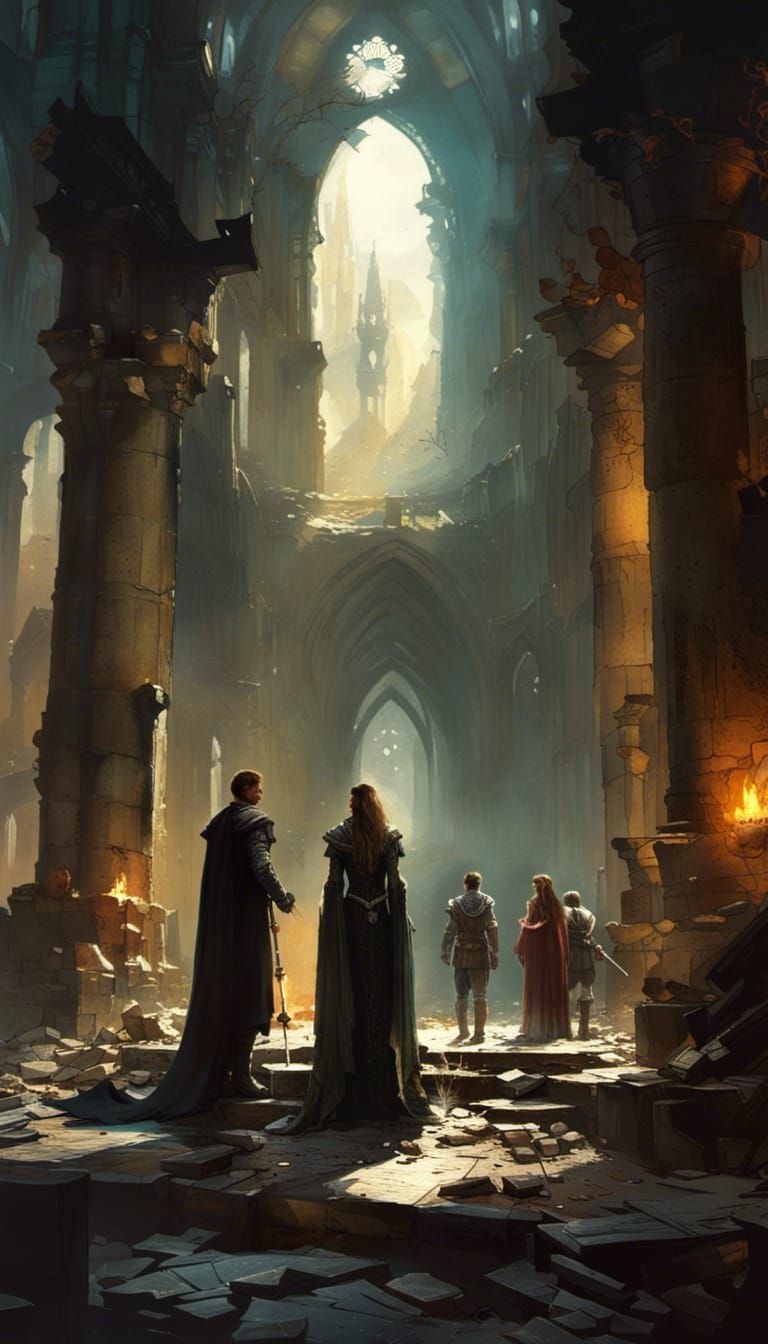 Fantasy Ruins Relic Discovery with Adventurers