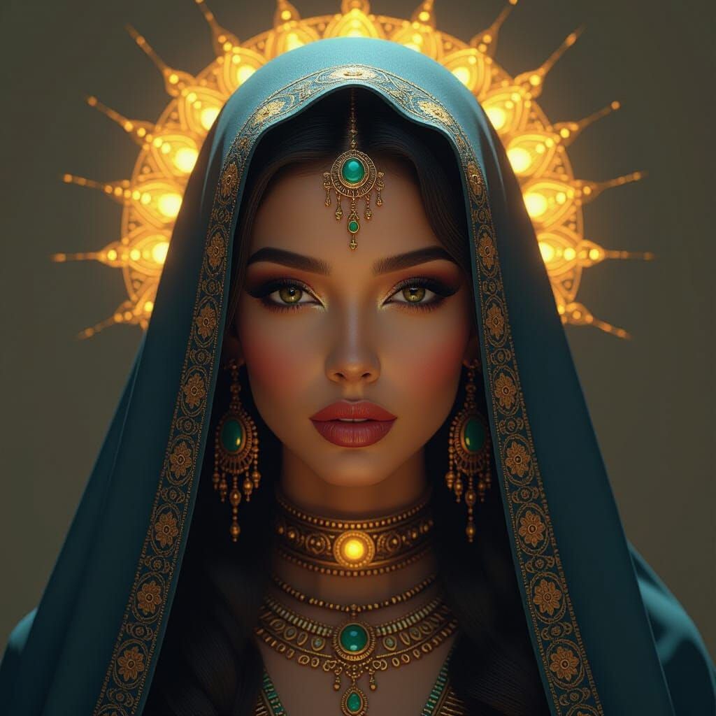 Portrait of a girl (Futurist style)