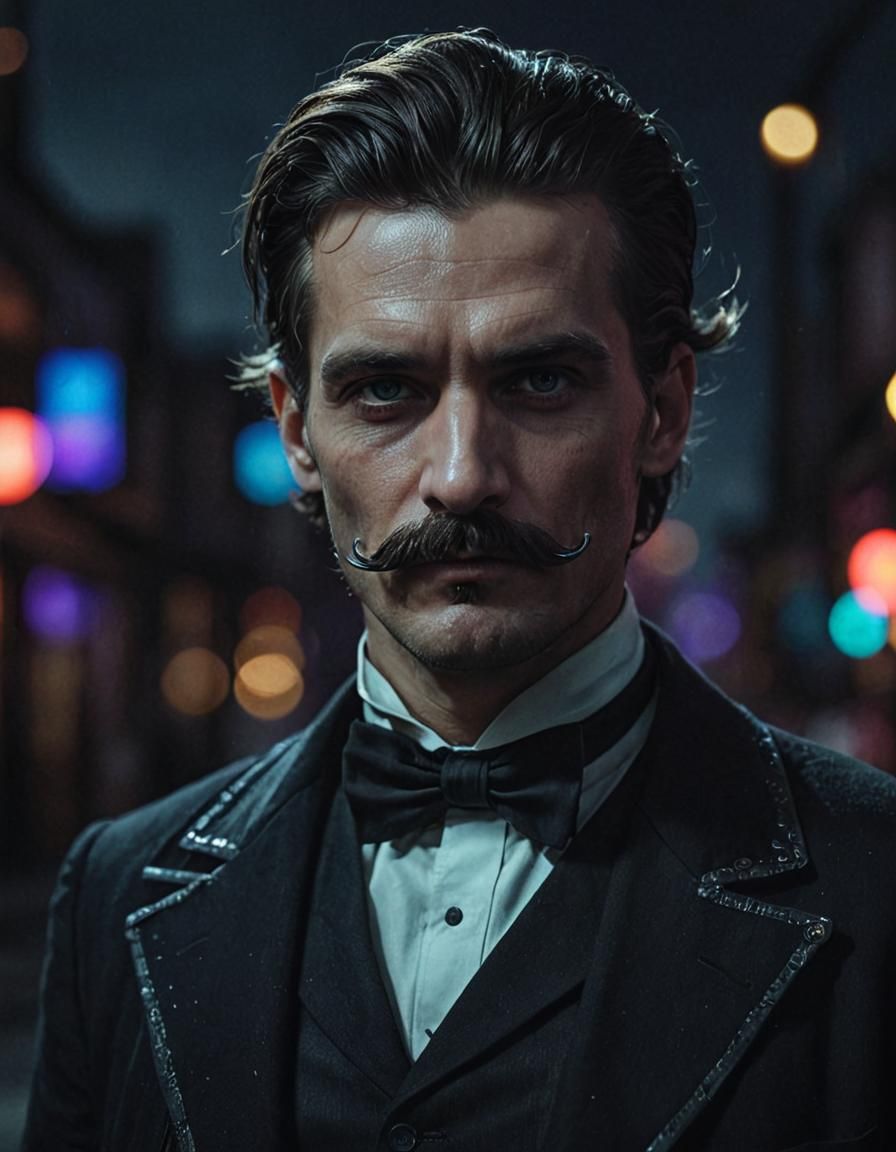 A mysterious man with a mustache