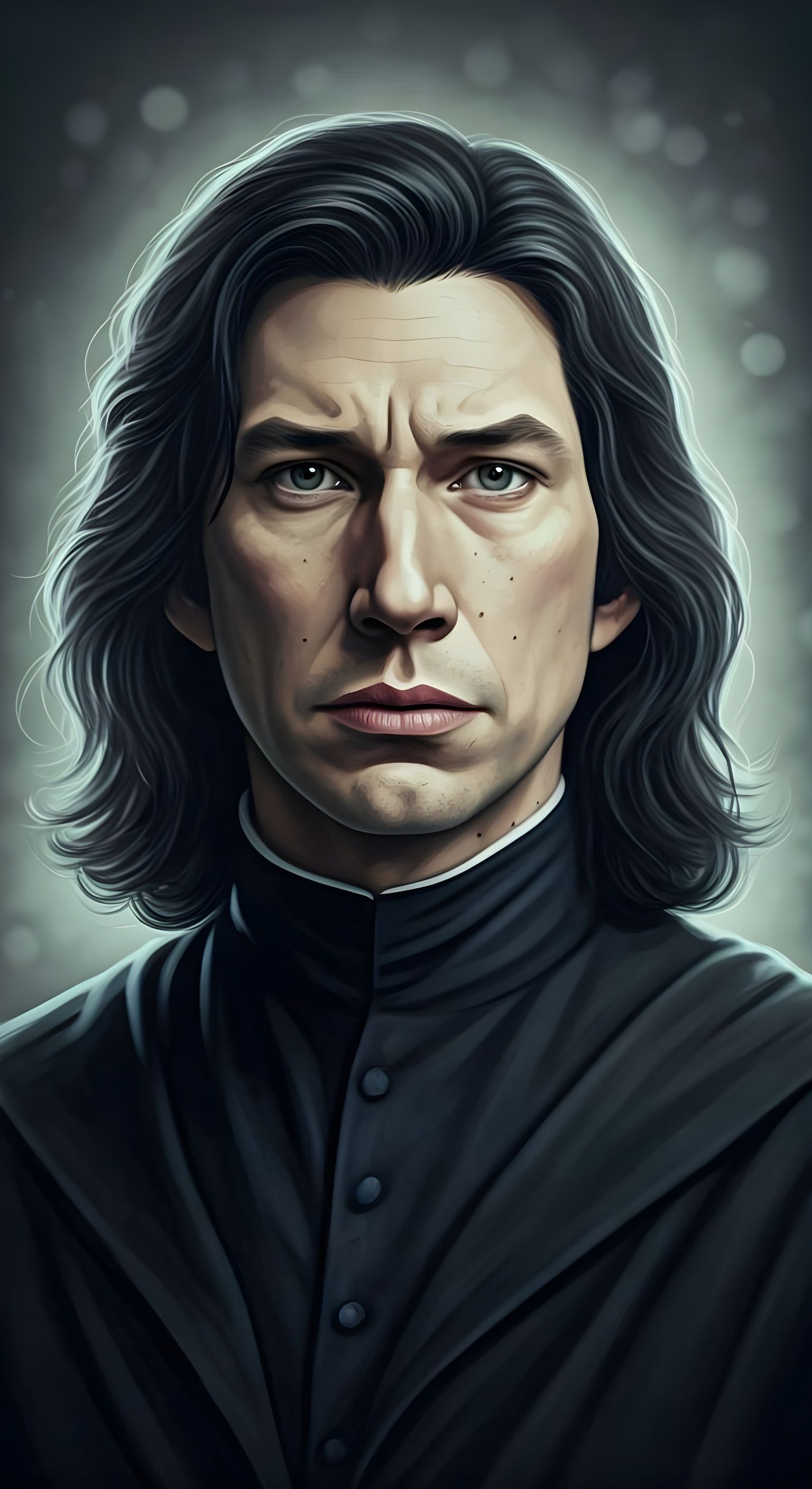 Adam Driver as Severus Snape Pencil Portrait