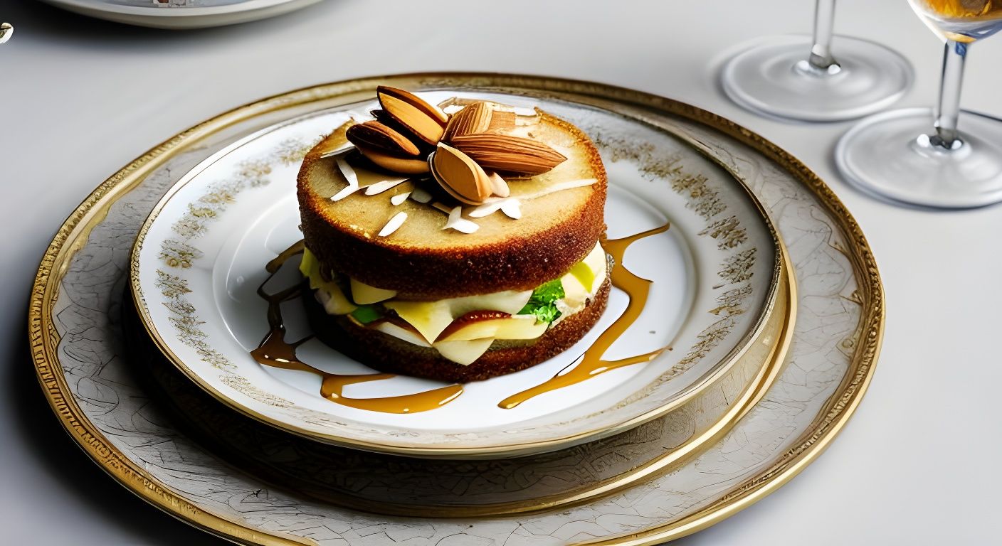 Pear and Almond Cake in Molecular Kitchen Style