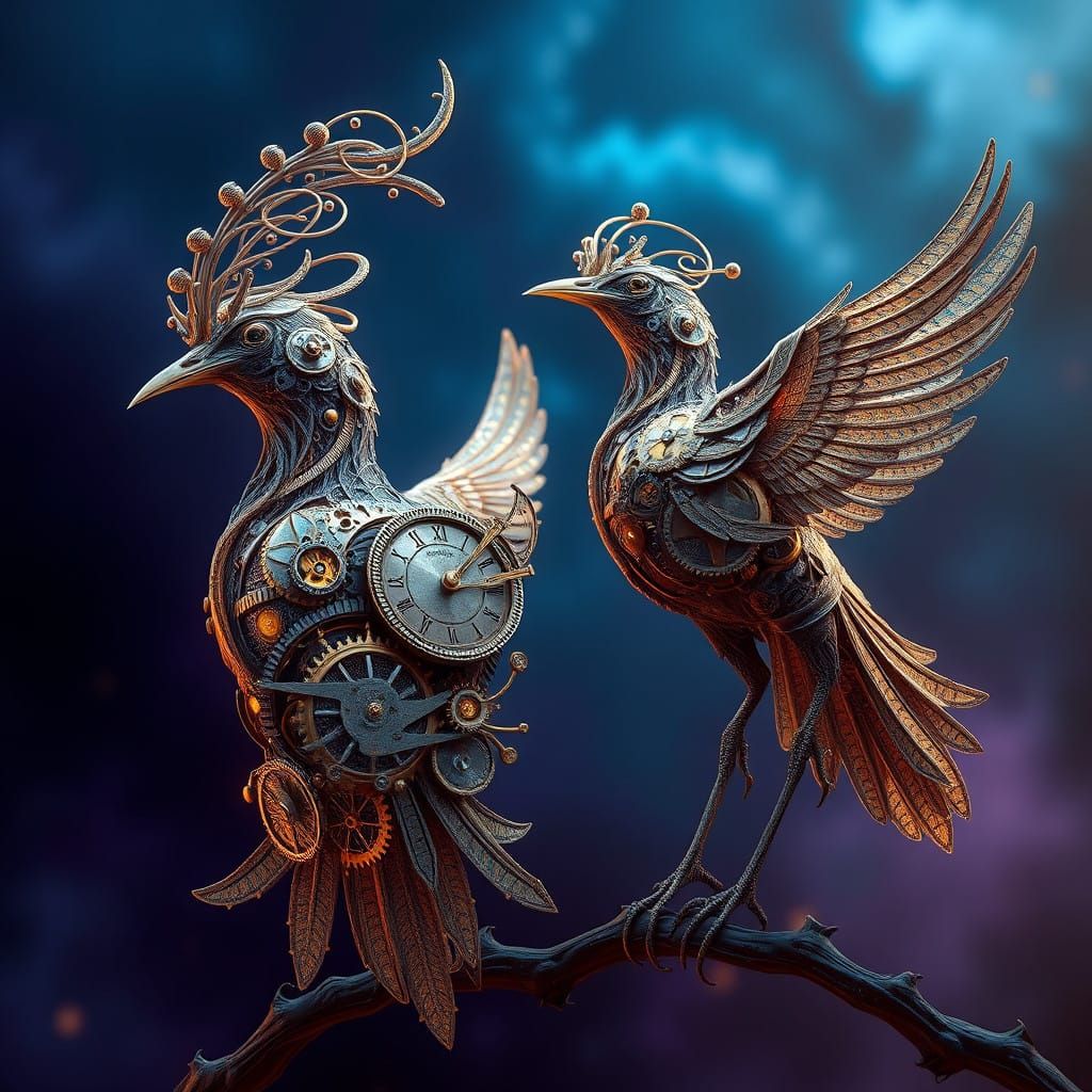 Gears and Feathers: Intricately Crafted Clockwork Birds in W...