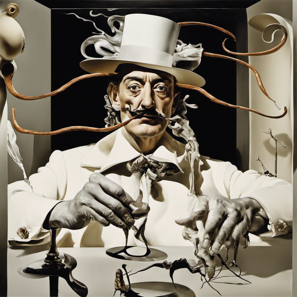 Surreal Figurative Scene in Salvador Dali Style