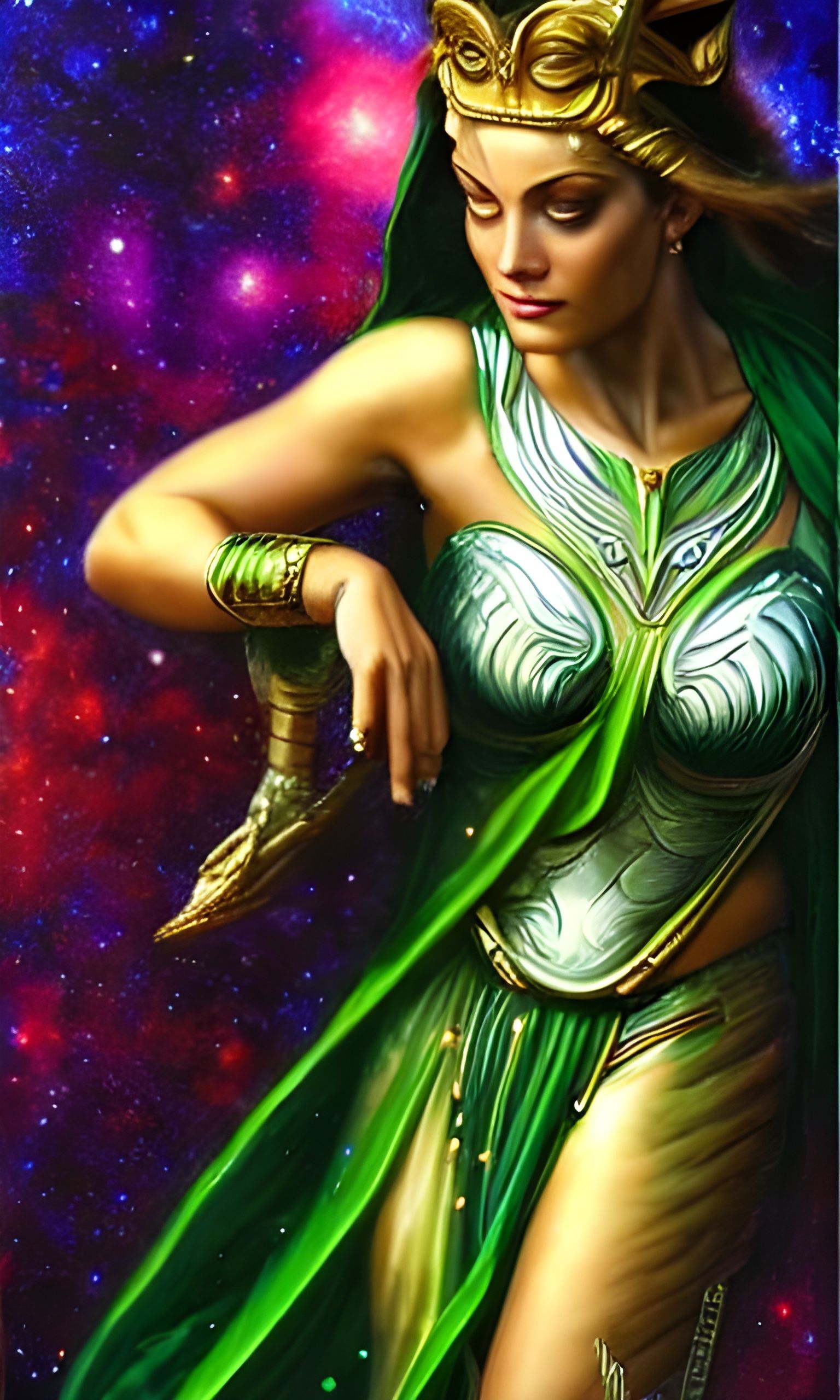 Artemis: Divine Goddess in Emerald Space