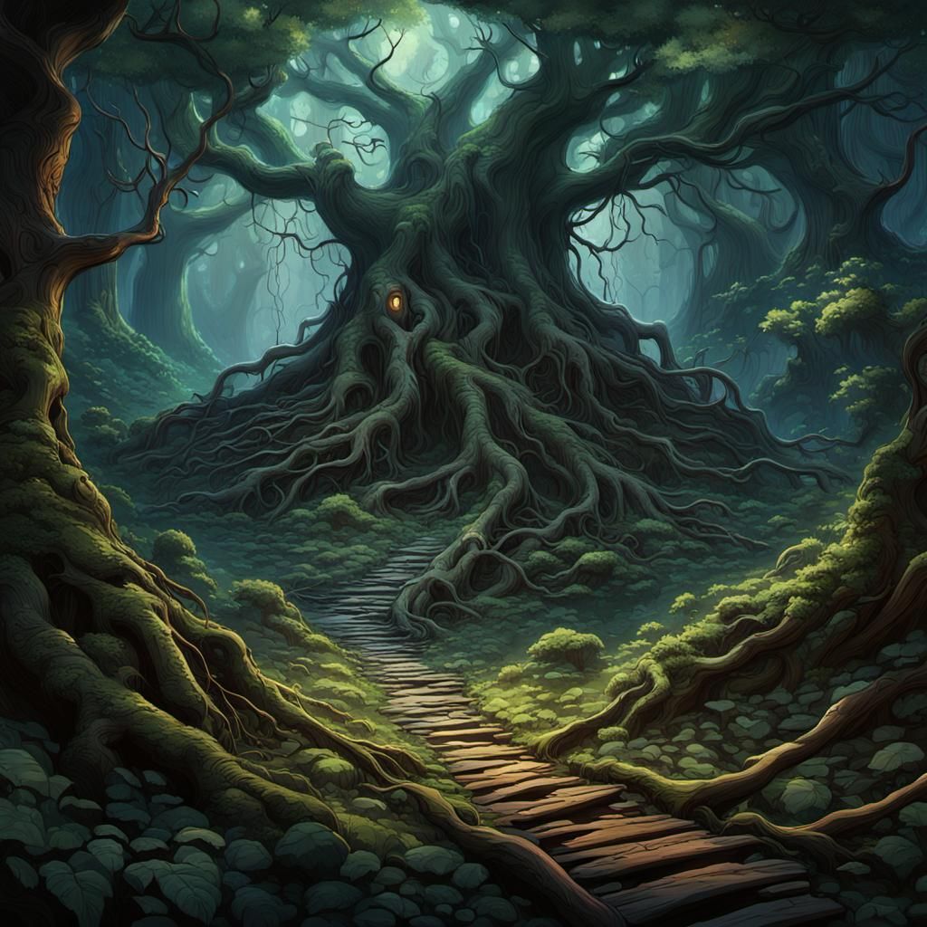 Eerie Animated Forest on Fantasy Island