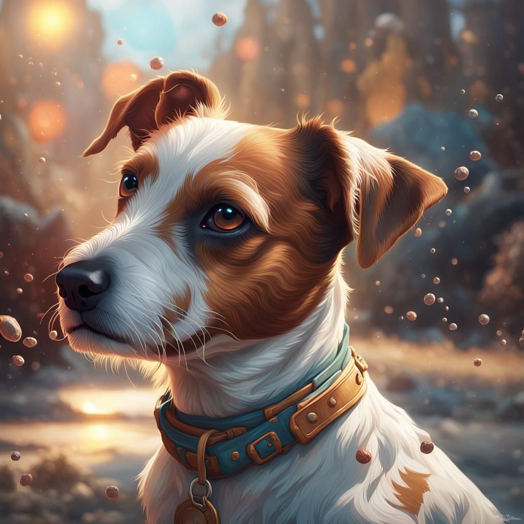 Hyperdetailed Portrait of a Jack Russel in Unreal Engine