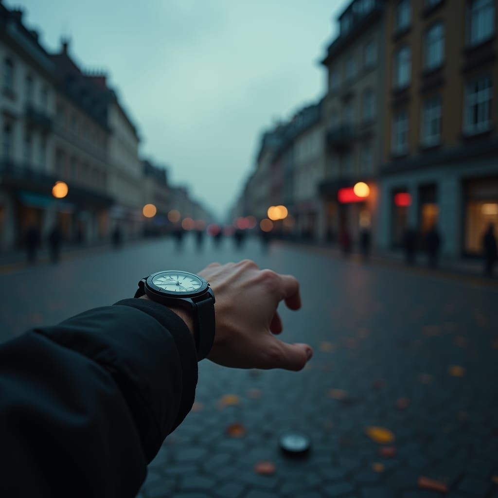 Melancholic Wrist at Dusk: A Cinematic Study in Loss