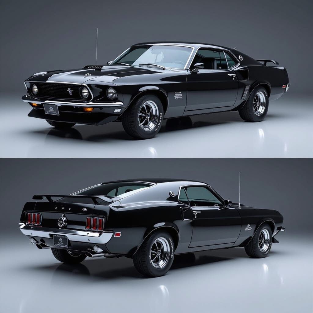 1969 Mach 1 Mustang in Stylized Realism