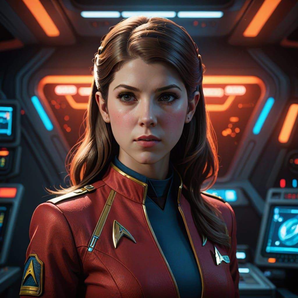 Anna Kendrick as Starfleet Officer with Captain Kirk, 1960s ...