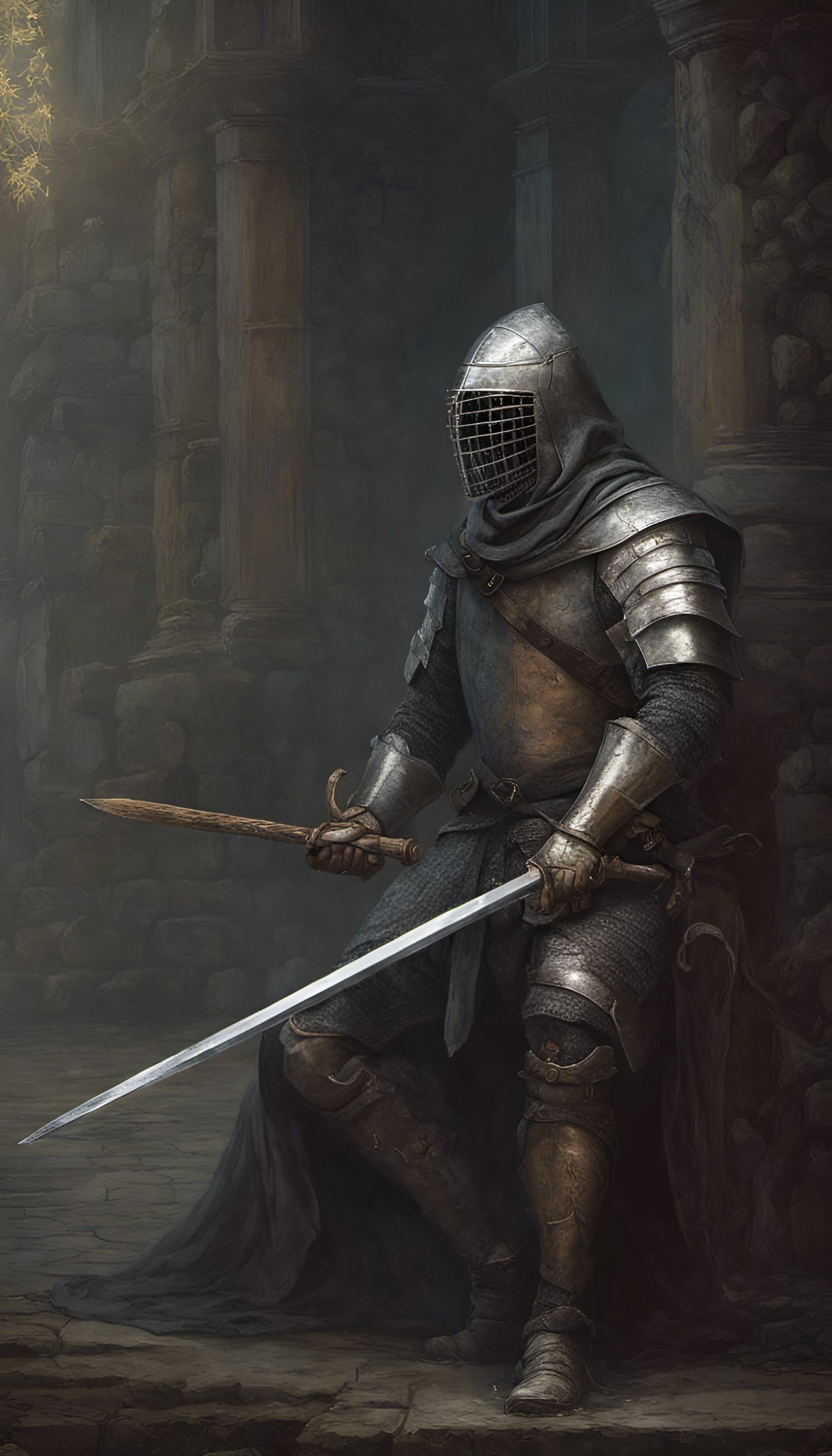 Medieval Longsword Fencer in Hyperdetailed Fantasy Style