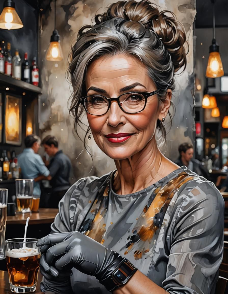 Surreal Alcohol Ink Portrait of a Woman