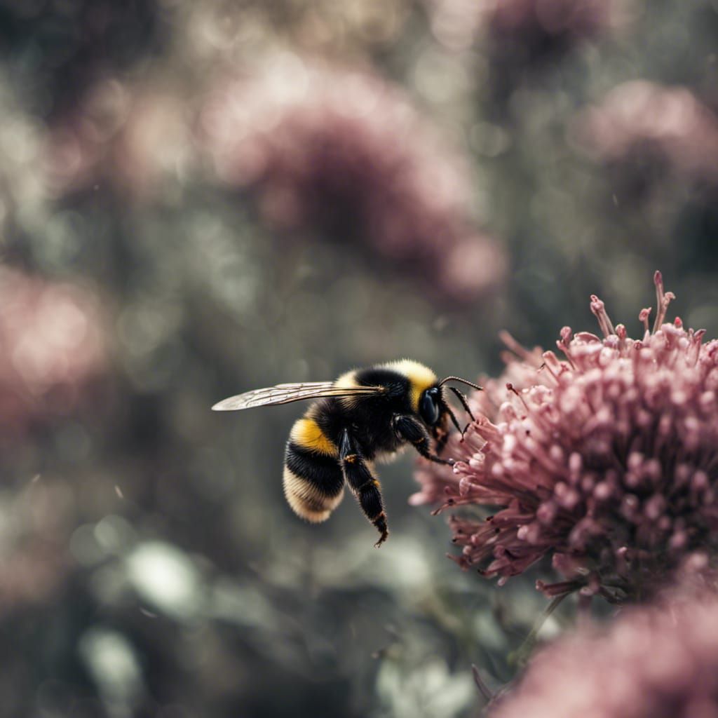Hyperrealistic Bumblebee in Sharp Focus