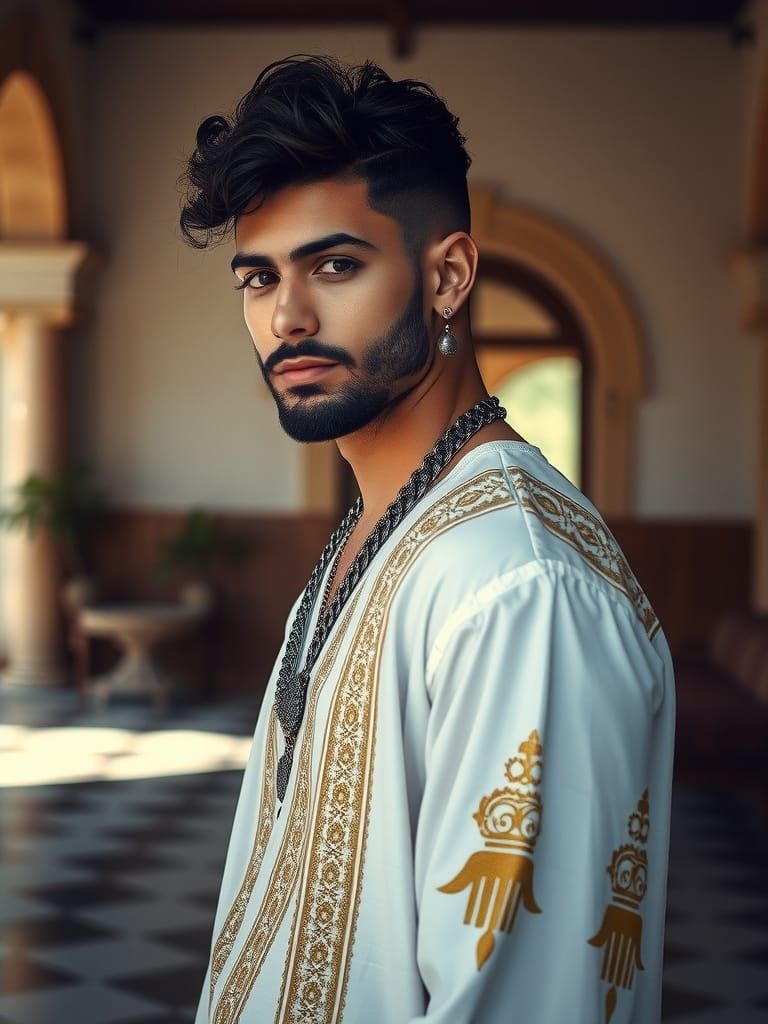 Dashing Moroccan Noble in Elegant Attire