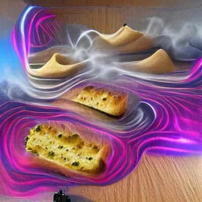 Vaporwave Garlic Bread: Retro Dreamscape