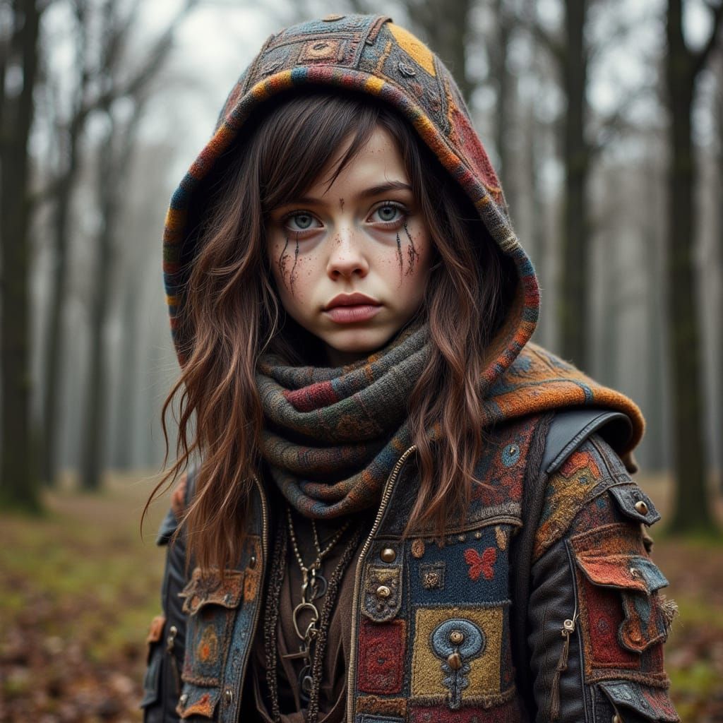 German Girl in Edgy Streetwear Style