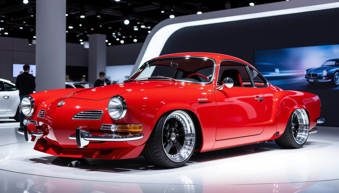 Retro-Futuristic Karmann Ghia with Aggressive Modern Upgrade...
