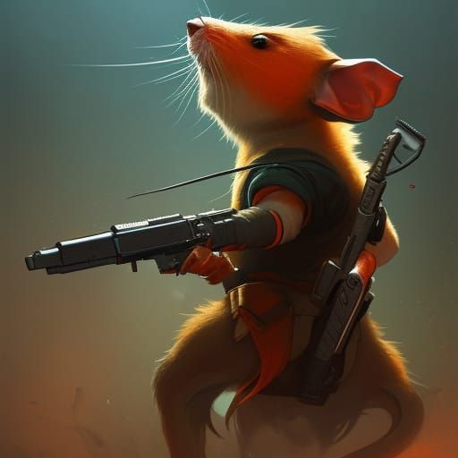 Rat Soldier Concept Art in 8k Resolution