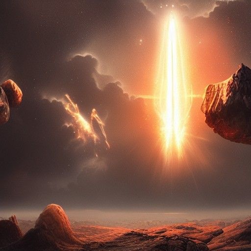 Dramatic Meteor Impact in Digital Matte Painting