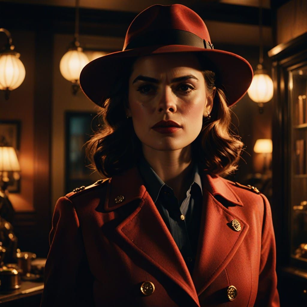 Hayley Atwell as Carmen Sandiego in Moody Film Noir Style