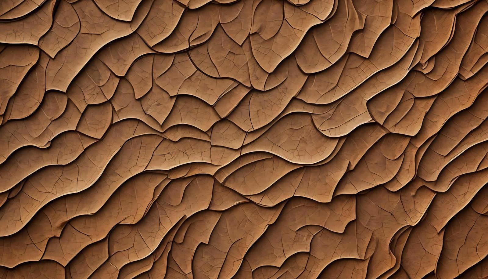 Earth Tone Wave Pattern Autumn Art
