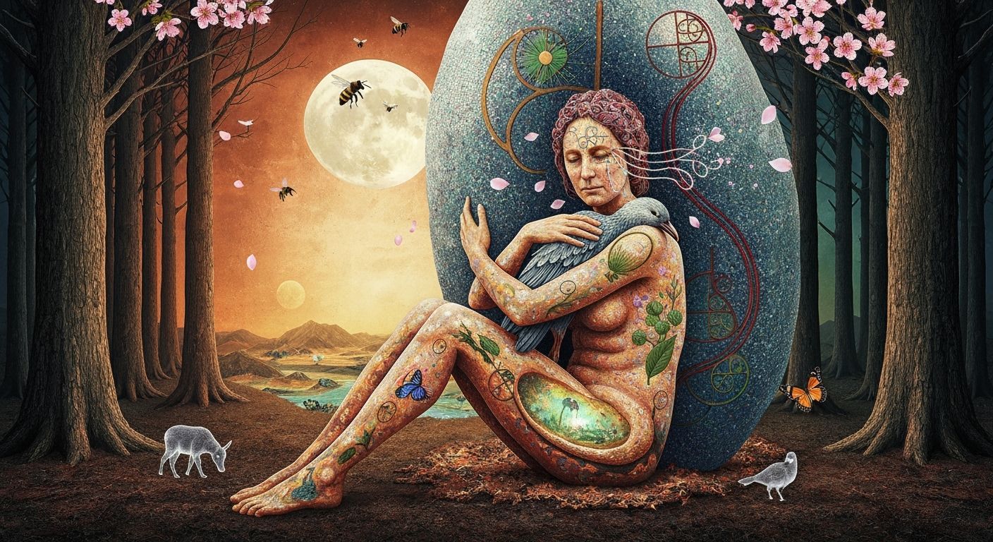 Surreal Bio-Art Sculpture: 1970s Artist's Inner World