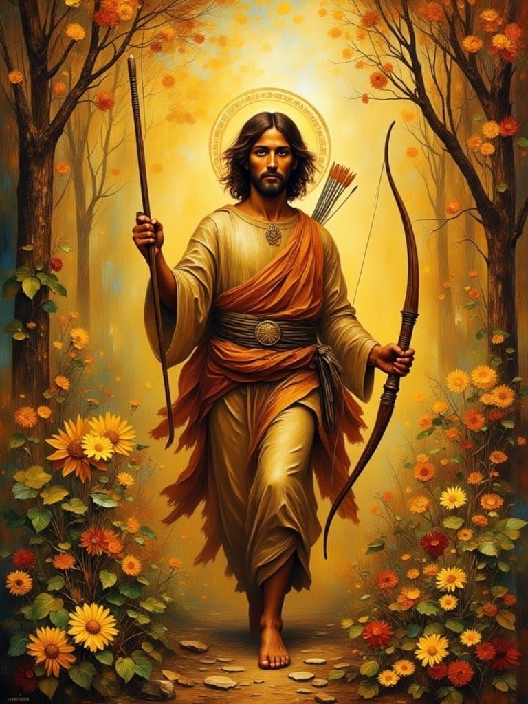 Apollo as Jesus, Shepherd Boy with Golden Bow