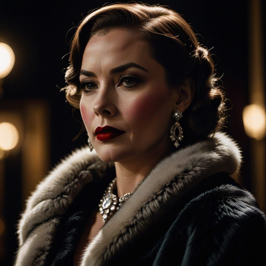 Elegant Film Noir Portrait of a Woman