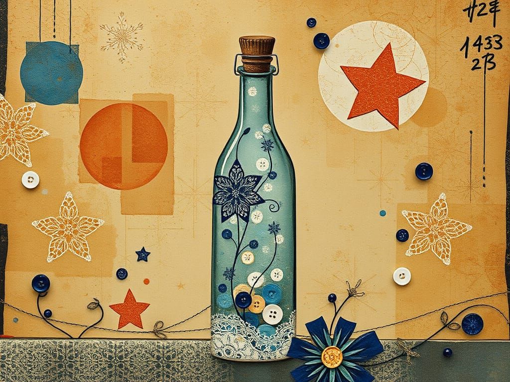 Ethereal Art Deco Dreamscape in Rich, Warm Hues