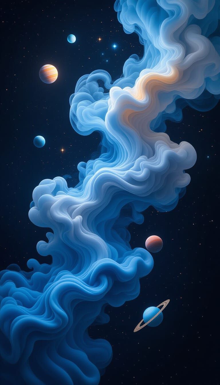 Cosmic Smoke Clouds with Floating Planets