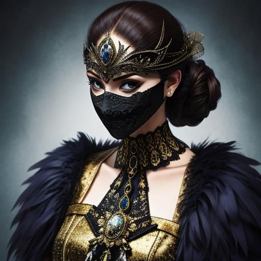 Masked Figure: Elegance, Mystery, and Sensational Fear