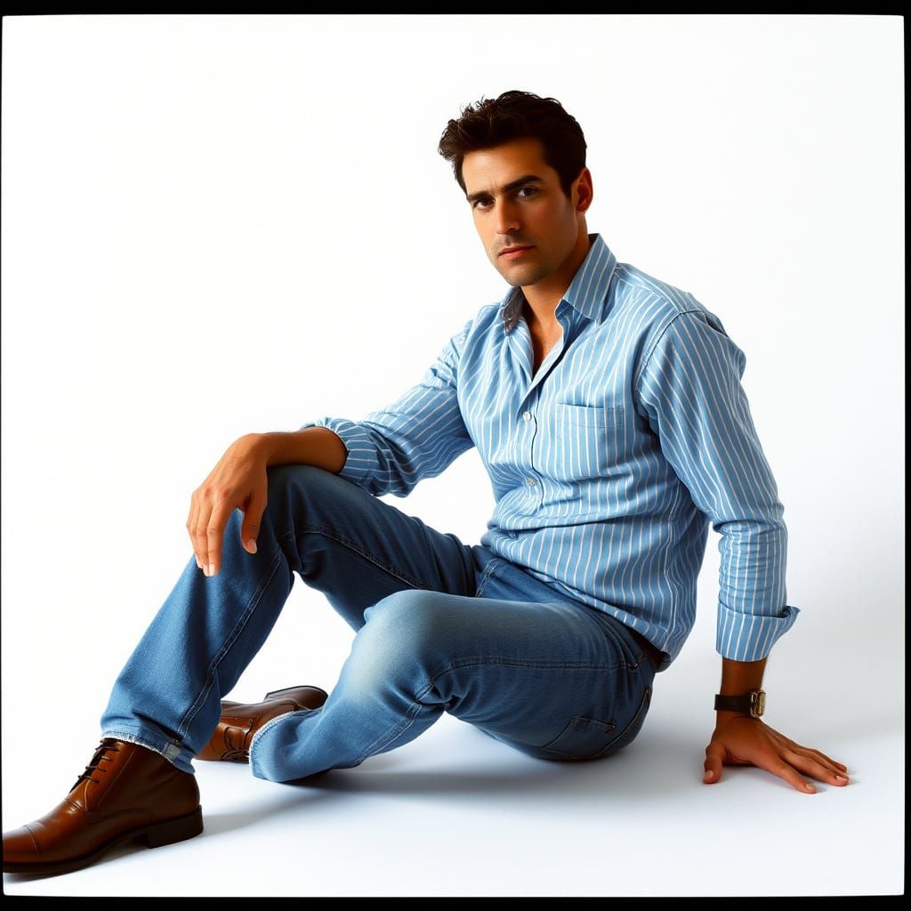 Italian Man Portrait in Cinematic Film Still Style