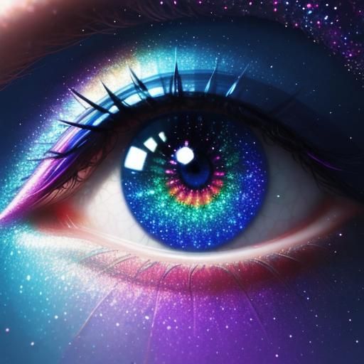 Rainbow Crystal Eye with Luminous Colors