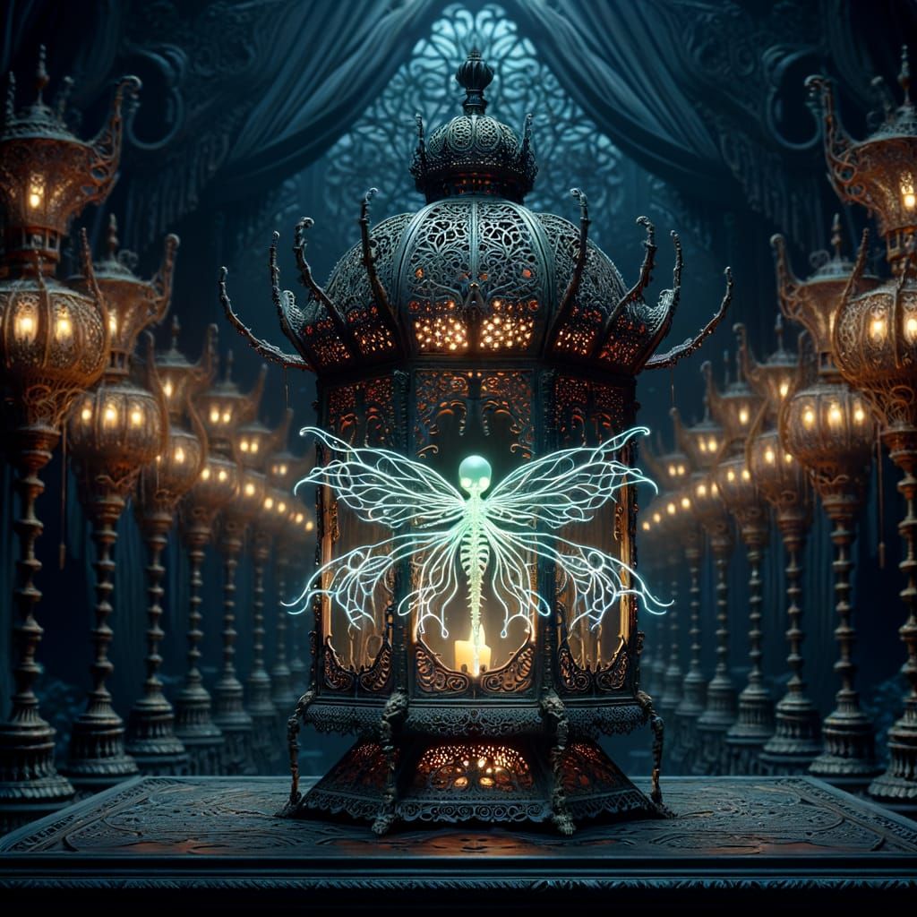 Eerie Fairy Lantern with Bioluminescent Glow