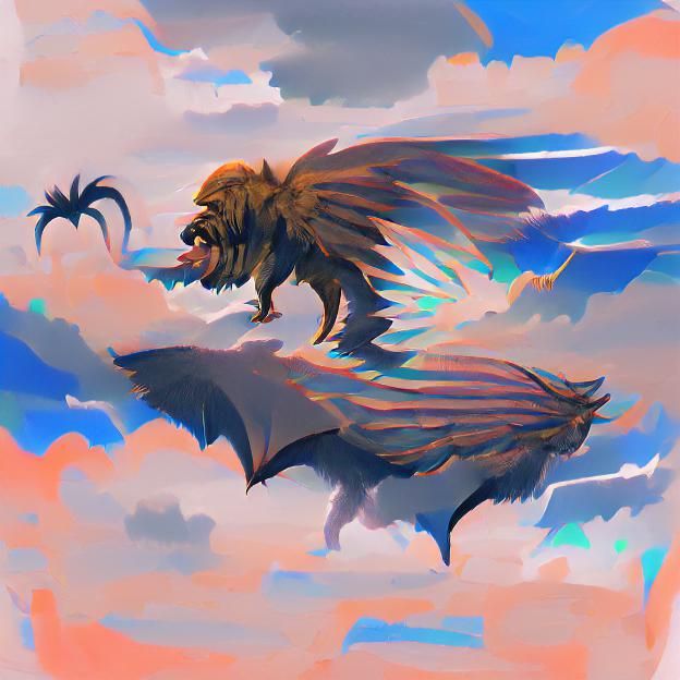 AI Generated Winged Beast