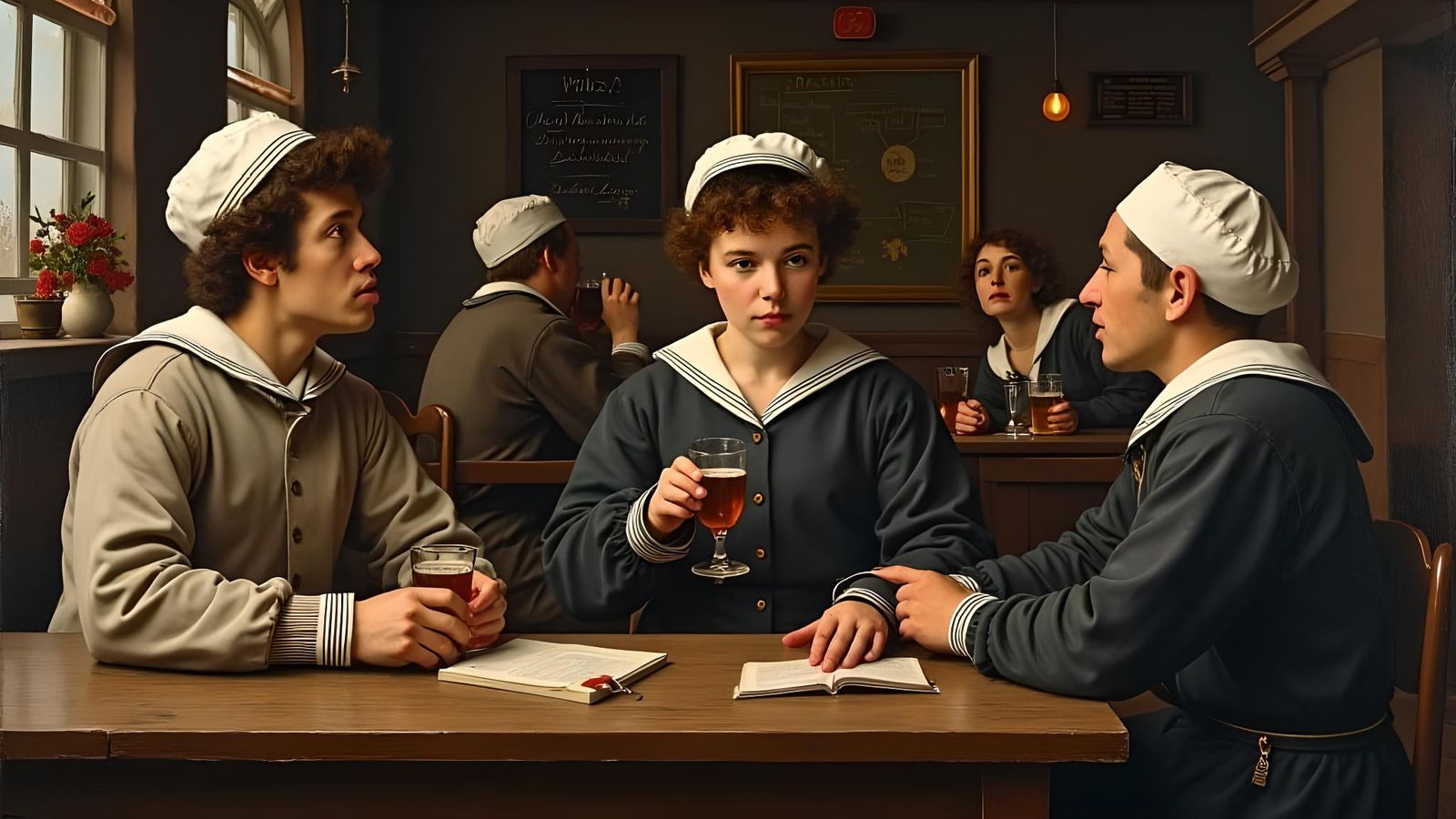 Sailors in Amsterdam Pub, Golden Age Painting