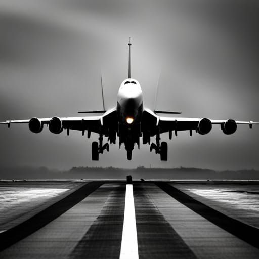 Military Aircraft Taking Off Into Flight