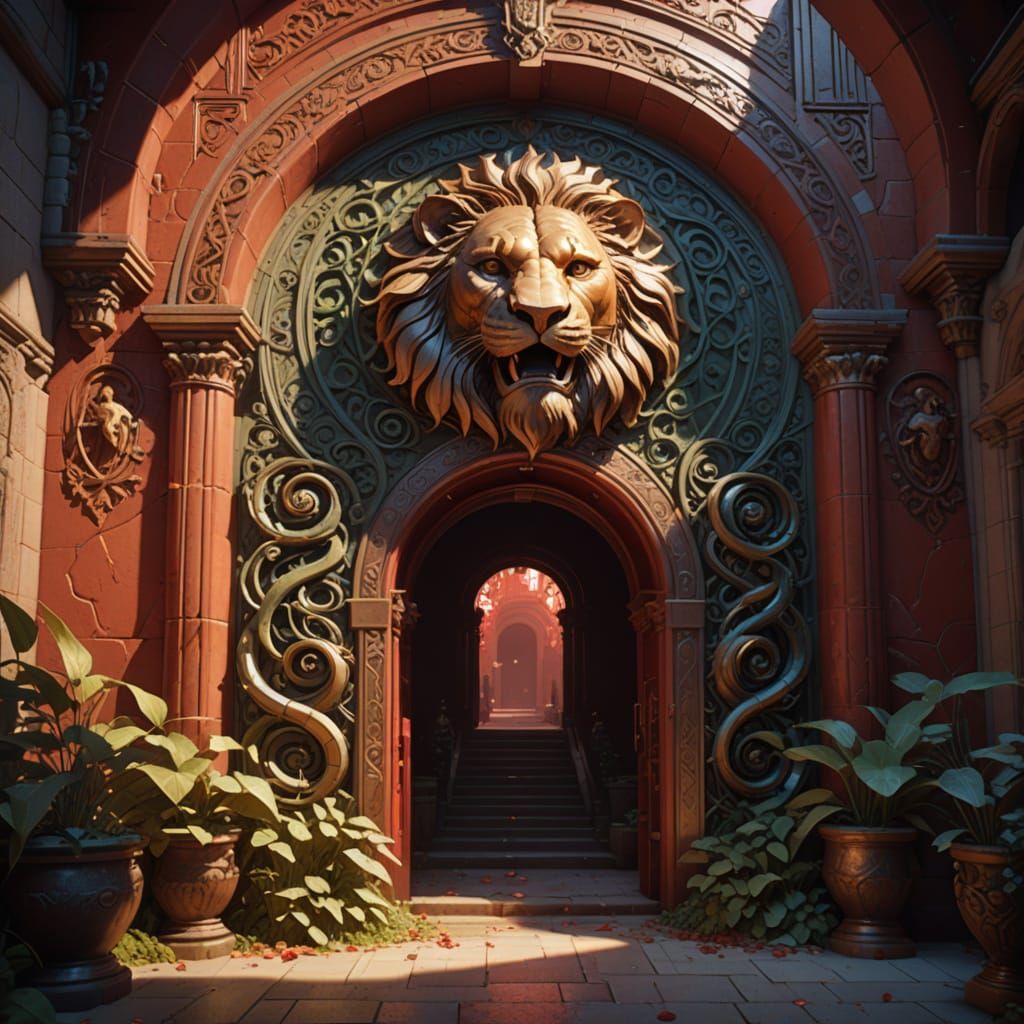 Intricate Snake Chamber with Spiral Staircase