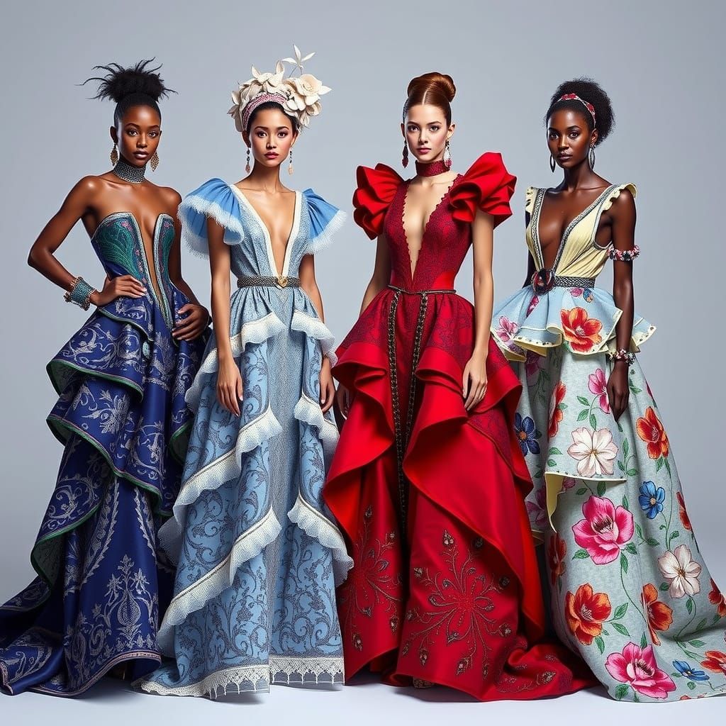 Paris Fashion Show: Diverse Models in High Fashion